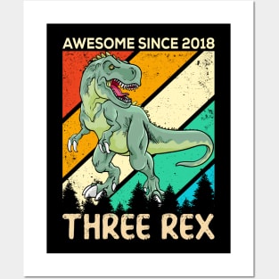 Awesome Since 2018 Dinosaur Present Posters and Art